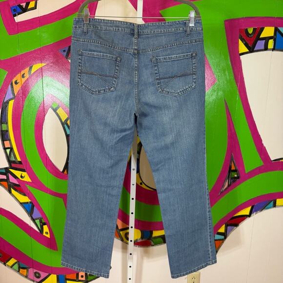 Faded Glory Blue Straight Jeans with Classic Stitching. Size 14P. Excellent cond - Picture 3 of 6